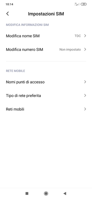 Seleziona Nomi punti di accesso