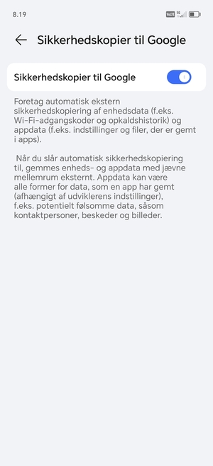 Vælg Tilbage-knappen