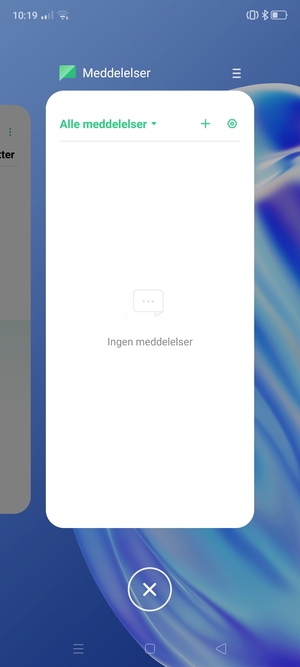 Vælg Slet-ikonet for at lukke alle åbne apps