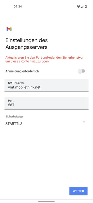 Wählen Sie Sicherheitstyp