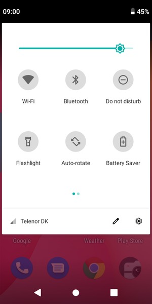 Adjust brightness to the required level
