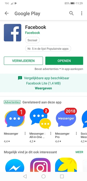 Selecteer OPENEN
