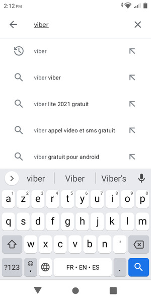 Saisissez le nom de l'appli et sélectionnez Rechercher