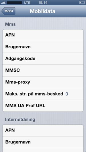Indtast MMS oplysninger