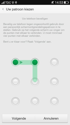 Selecteer Volgende