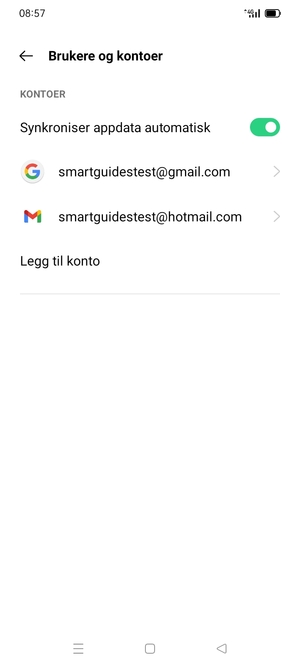 Velg din Google-konto