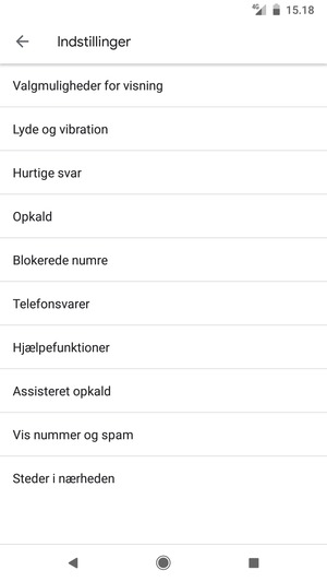 Vælg Telefonsvarer