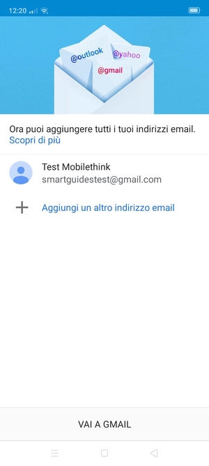 Seleziona VAI A GMAIL