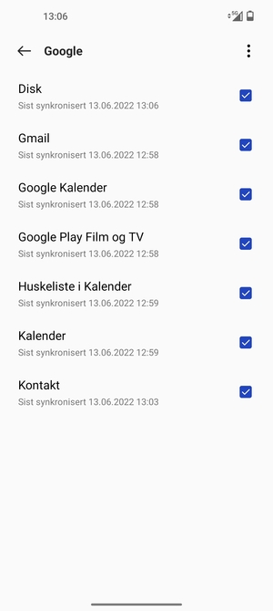 Velg menyknappen