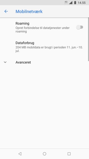 Vælg Avanceret