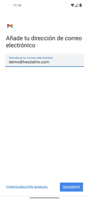 Introduzca su Dirección de correo electrónico y seleccione SIGUIENTE