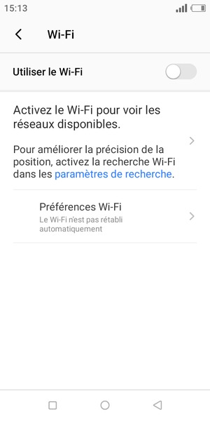 Activer le Utiliser le Wi-Fi