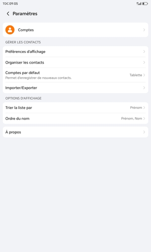 Sélectionnez Importer/Exporter