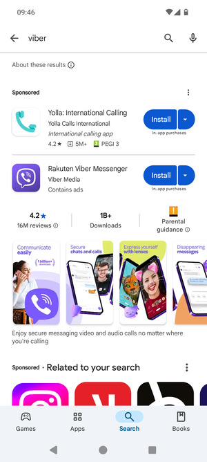 Select the app