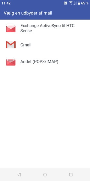 Vælg Gmail