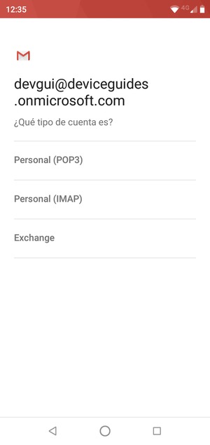 Seleccione Exchange