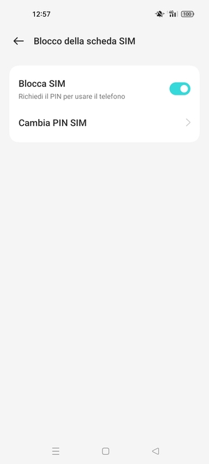 Seleziona Cambia PIN SIM