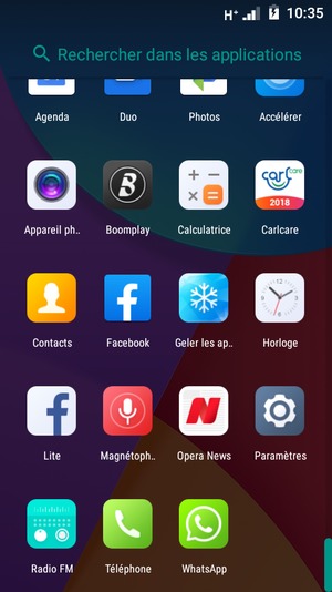 Faites défiler et sélectionnez Paramètres