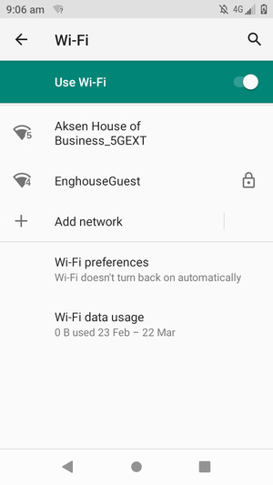 Select the wireless network you want to connect to