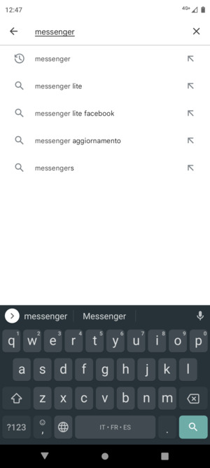 Inserisci il nome dell'app e seleziona Ricerca