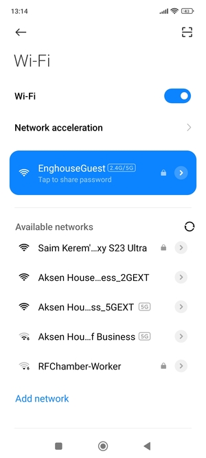 You are now connected to the Wi-Fi network