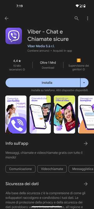Seleziona Installa