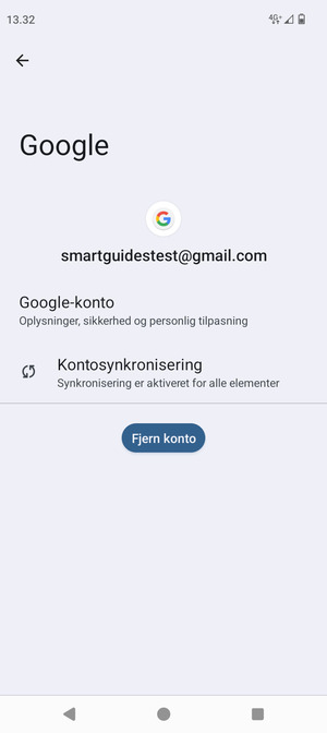 Vælg Kontosynkronisering
