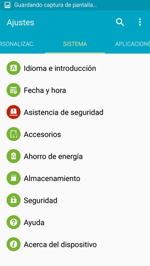 Desplácese y seleccione Acerca del dispositivo
