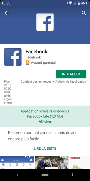 Sélectionnez INSTALLER