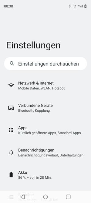 Wählen Sie Netzwerk & Internet
