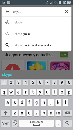 Introduzca el nombre de la aplicación y seleccione Buscar