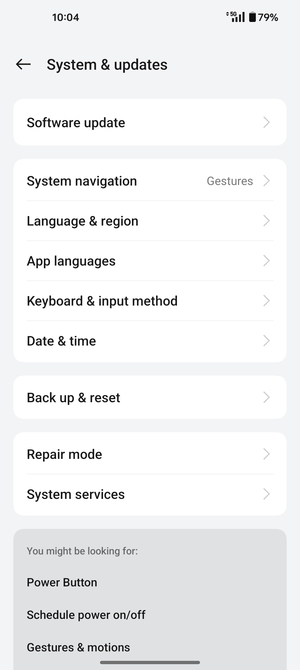 Select Software update