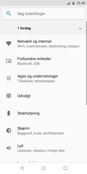 Vælg Netværk og internet