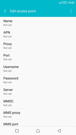 Enter MMS information