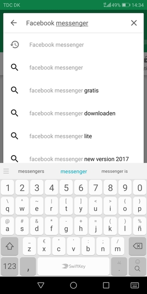 Voer de app-naam in en selecteer Zoeken