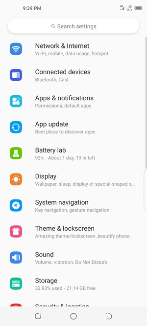 Select Network & Internet