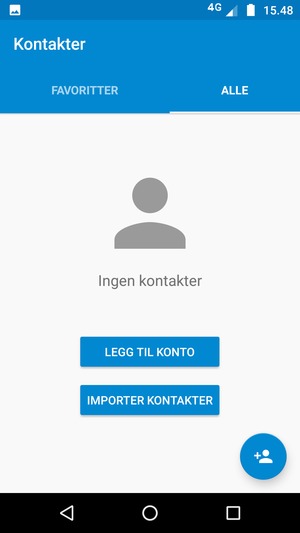 Velg IMPORTER KONTAKTER