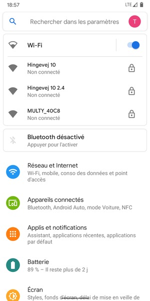 Sélectionnez le réseau sans fil auquel vous souhaitez vous connecter