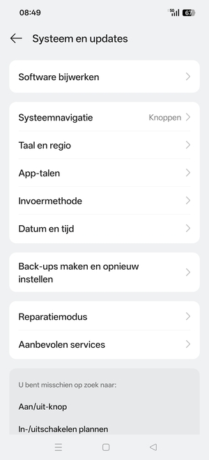 Selecteer Software bijwerken