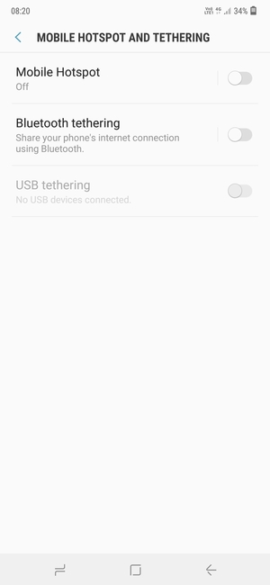 Select Mobile Hotspot