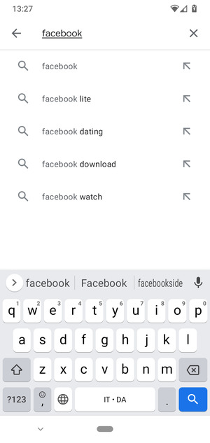 Inserisci il nome dell'app e seleziona Ricerca