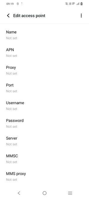 Enter Internet information
