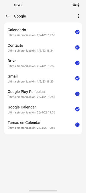 Asegúrese de haber seleccionado Contacto