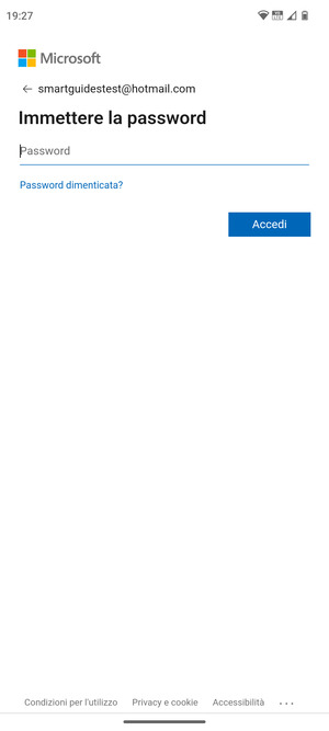 Inserisci la tua password e seleziona Accedi
