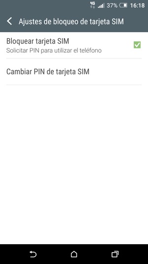Seleccione Cambiar PIN de tarjeta SIM