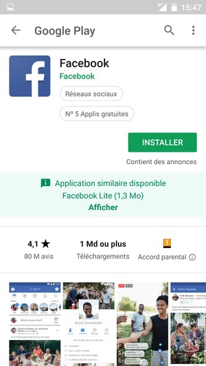 Sélectionnez INSTALLER