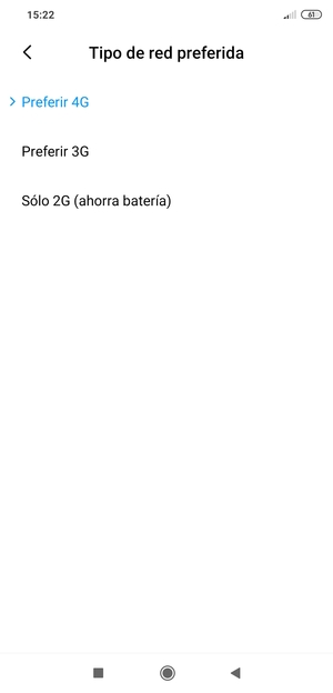 Seleccione la opción deseada