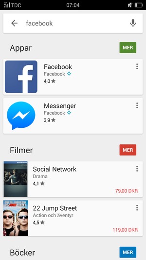 Välj appen