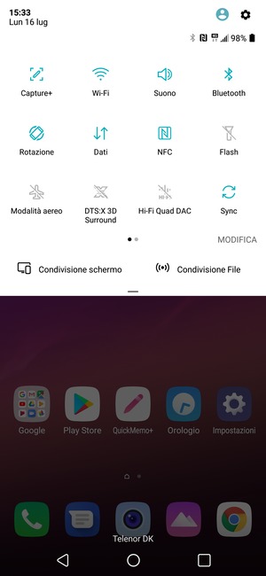 Disattiva Wi-Fi e Bluetooth