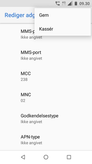 Vælg Gem